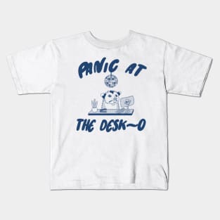 Panic at the Desk-o Opossum Shirt, Weird Opossum Meme Kids T-Shirt